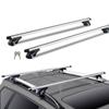 SucceBuy Dachgepäckträger Querstange Verstellbar Aluminium Dachreling Querstange Gepäck Gepäckträger 200LBS Querstangen für SUVs, Limousinen