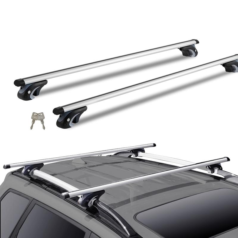 SucceBuy Roof Rack CrossBar Adjustable Aliuminum Roof Rail Crossbar Baggage Luggage Carrier 200LBS Crossbars for SUVs, Sedans