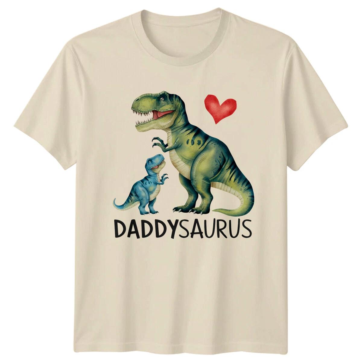 DaddySaurus T Shirt Fathers Day Dinosaur Dad Gift T Rex Lover Tee 3 L