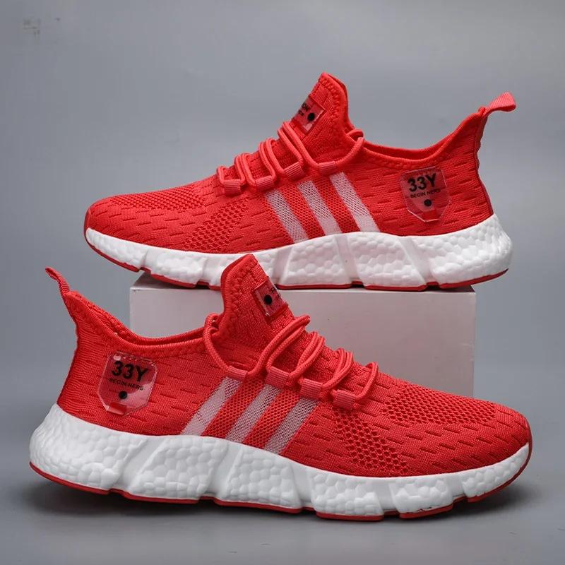 Men Running Shoes Breathable Mesh Sports Shoes Women Brand Sneakers Lightweight Casual Tennis Shoes Luxury Male Tenis Masculino