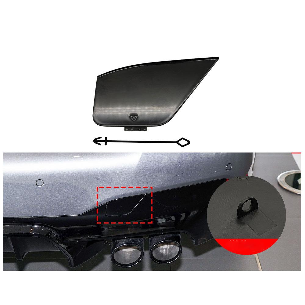 For BMW M5 Rear Bumper Trailer Cover F90 LCI Rear Bumper Towing Hook Hole Cover 51125A013D8 - чёрный
