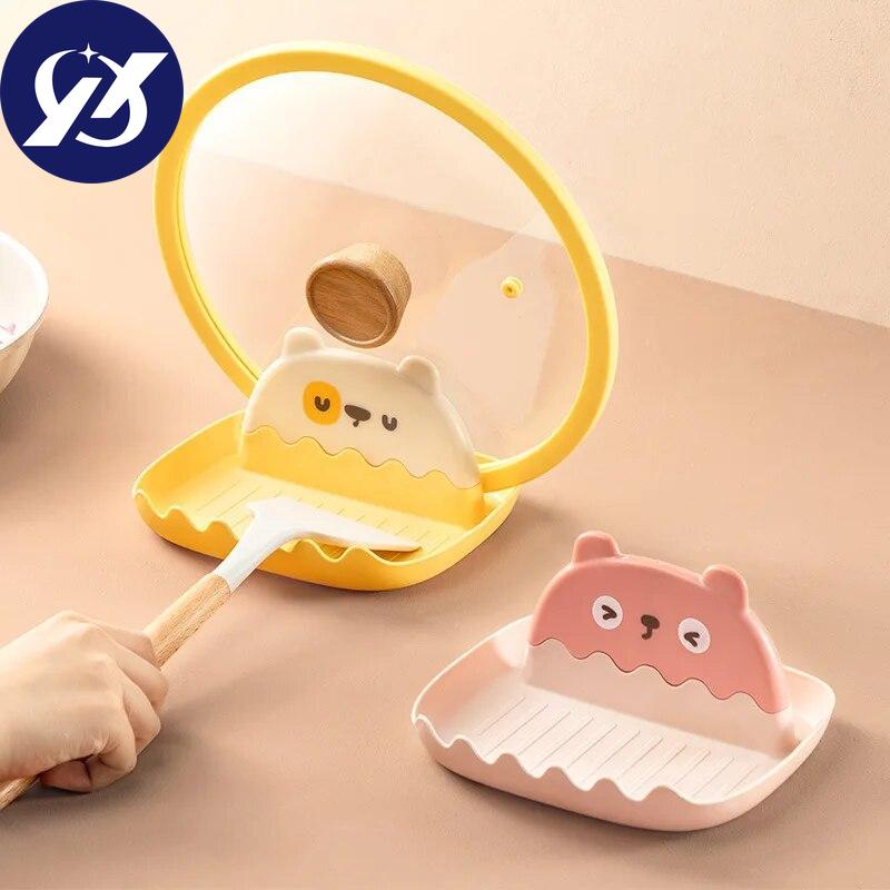 Kitchen Spoon Holders Pot Lid Rack Pot Lid Cooking Tool Tableware Storage Rack Spoon Chopsticks Holder Spatula Drain Rack