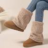Winter Women Boots New Mid-calf Cotton Boot Non Slip Platform Boot Trouser Boots Plush Warm Women Snow Boot Botas Invierno Mujer