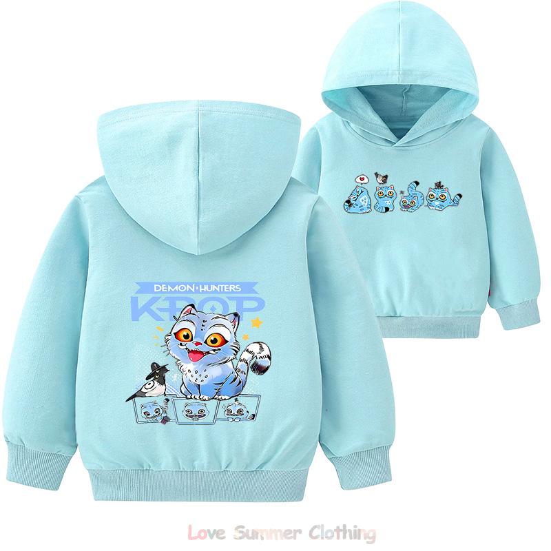 KPop Demon Hunters Hoodie Girls Kids Hooded Sweatshirt  Girls Pullover Hoodies Polyester Outerwear Children's Clothing