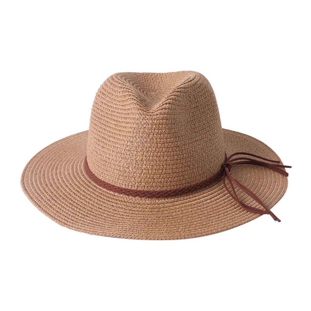 Letní měkké tvarované slamáky pro ženy/muže Venkovní skládací klobouk s UV ochranou Panama Plážový sluneční klobouk