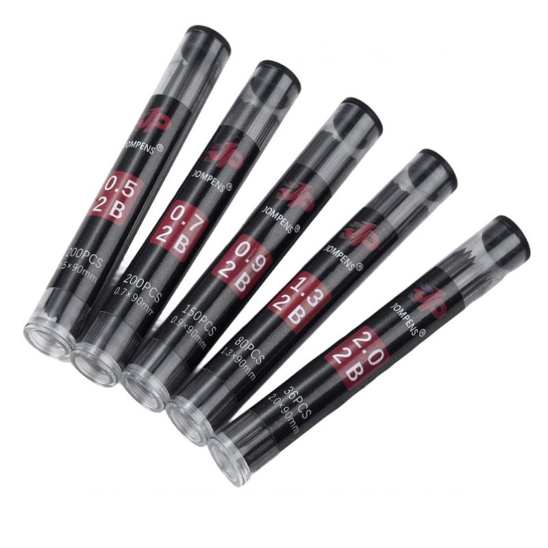 1Box Large Capacity Round Tube Packaging Mechanical Pencil Lead 2B 0.5 0.7 0.9 1.3 2.0Mm Lead Drawing Writing Stationery