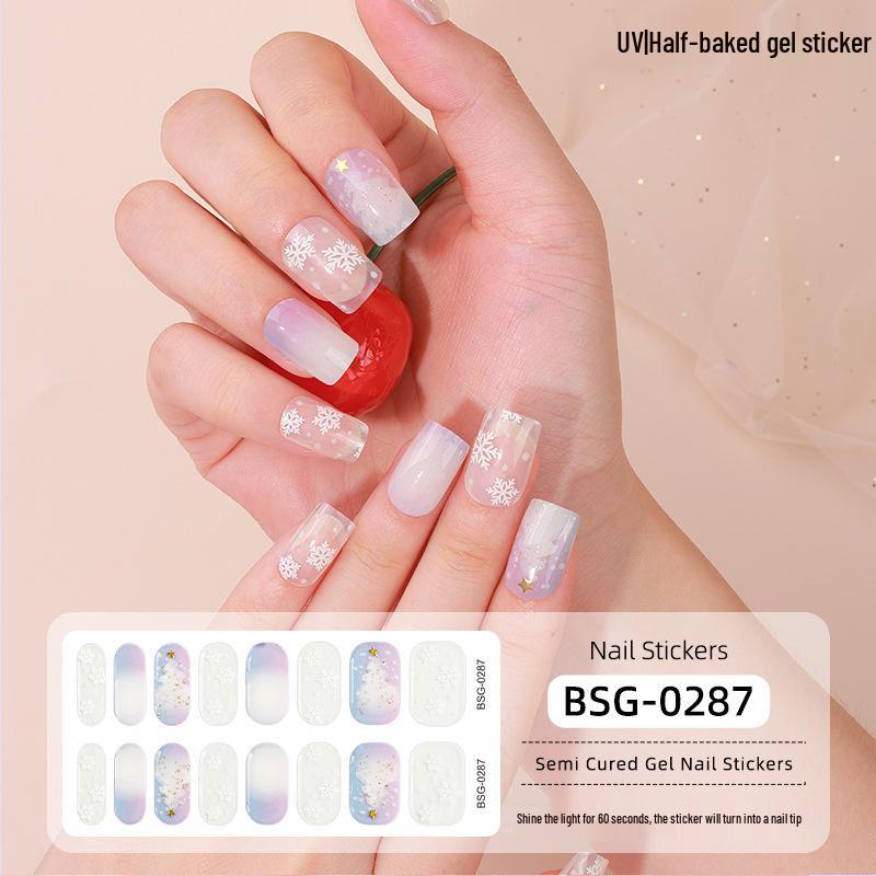 Trending UV Gel Nail Stickers: 3D Hot Stamping, Semi-Cured Light Therapy Design