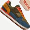 Big Star NN174235 Herren-/Unisex-Sneaker blaues Leder + Wildleder