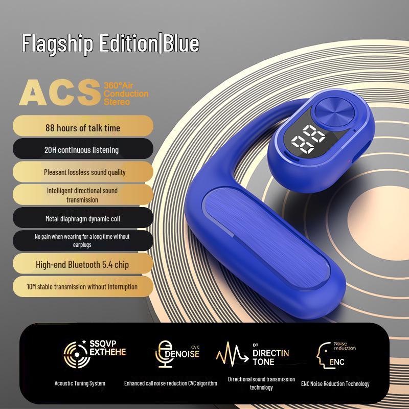 M35 Wireless Bluetooth Open-Ear Air Conduction Earbuds for Sports Running with 5.3 Stereo Sound.