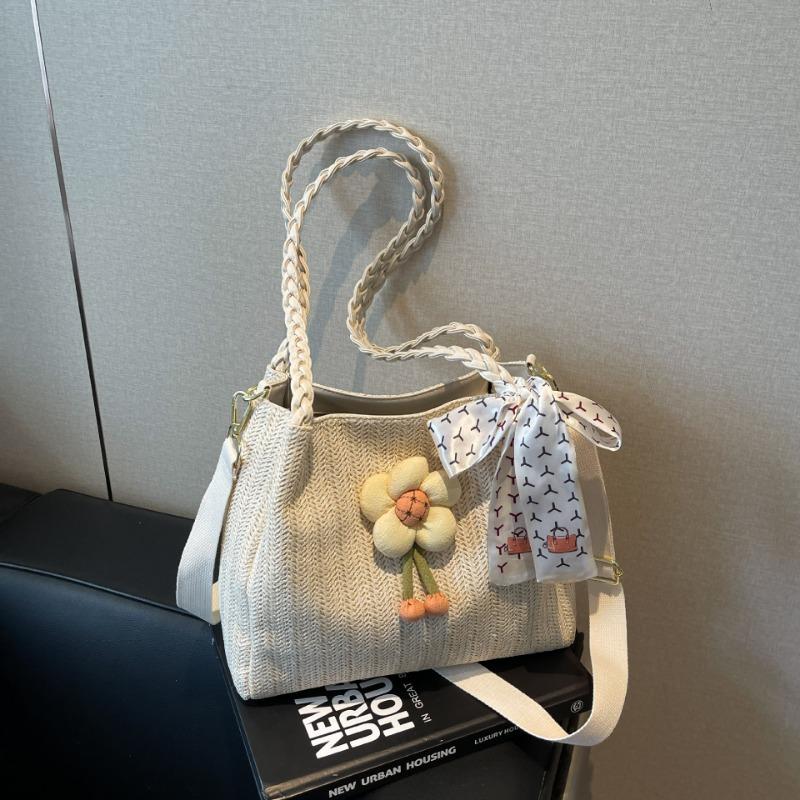 Tote bag women's large-capacity new summer crossbody woven straw bag seaside vacation wind beach bag