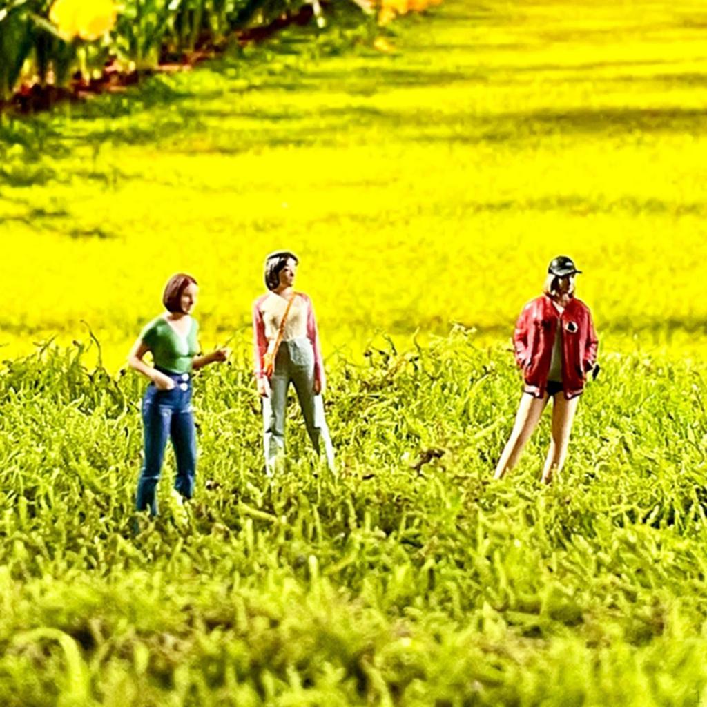 3x 1:64 Scale Diorama Women Figures Female Models Desk Decor Sand Table Centerpiece Miniature