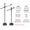 Adjustable Floor Microphone Stand with Retractable Boom Arm for Live Streaming, Singing, and Stage Use