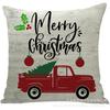 New Santa Claus Christmas Tree Printed Cushion Car Sofa Cushion Set Christmas Decoration