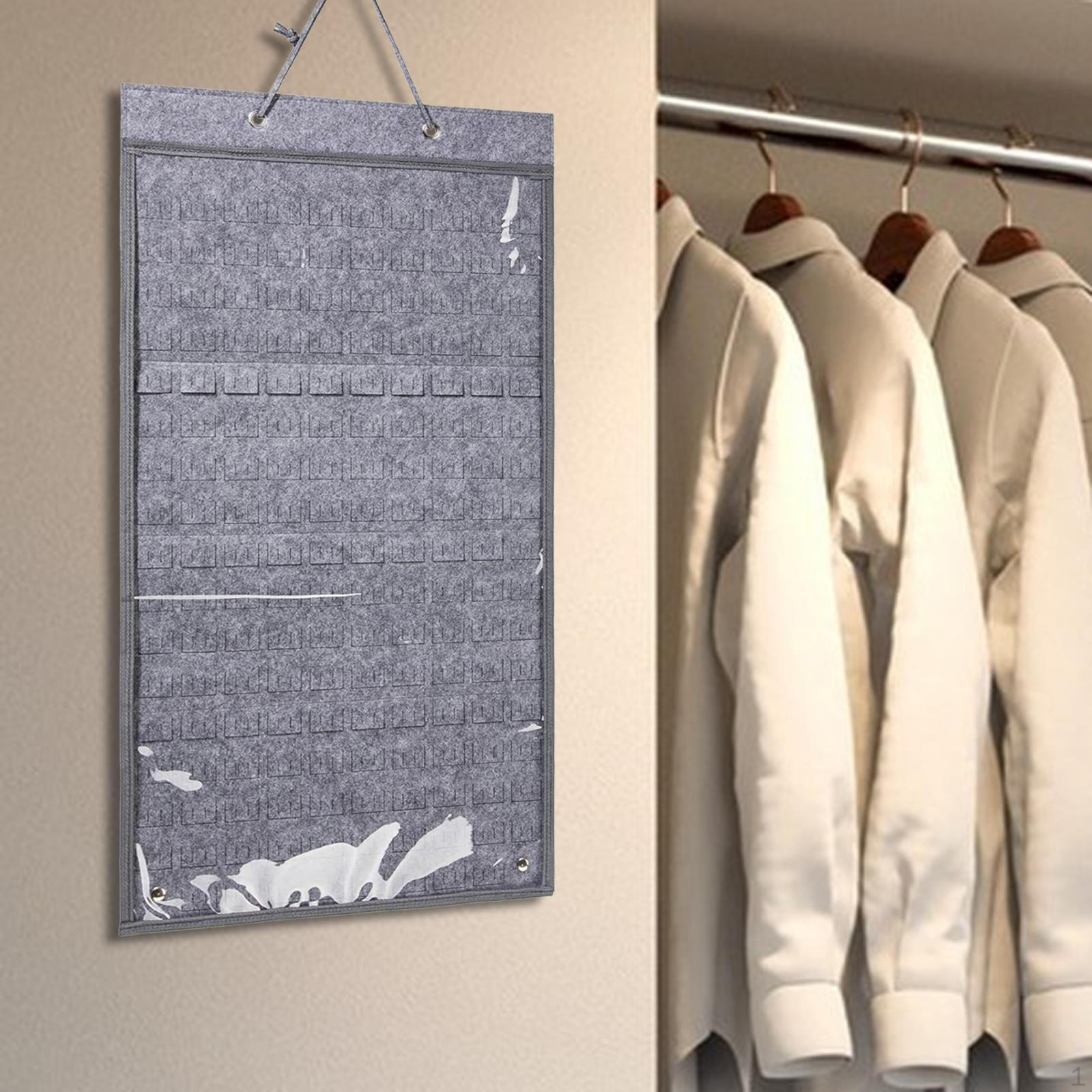 

Брошь, органайзер для хранения булавок, держатель для дисплея, пылезащитная подвесная сумка для переодевания gray 52cmx31cm