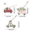 3 Pieces Christmas Tree Ornaments Home Holiday Pendants Indoor Outdoor Wood DIY Xmas Pendant Festival Adornment Accessory