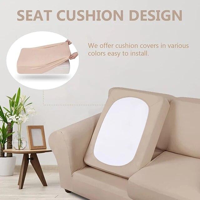 Stretch Sofa Slipcovers Sofa Seat Cushion Covers for Washable Furniture Protector Sofa Cover for Living Room with Elastic Bottom