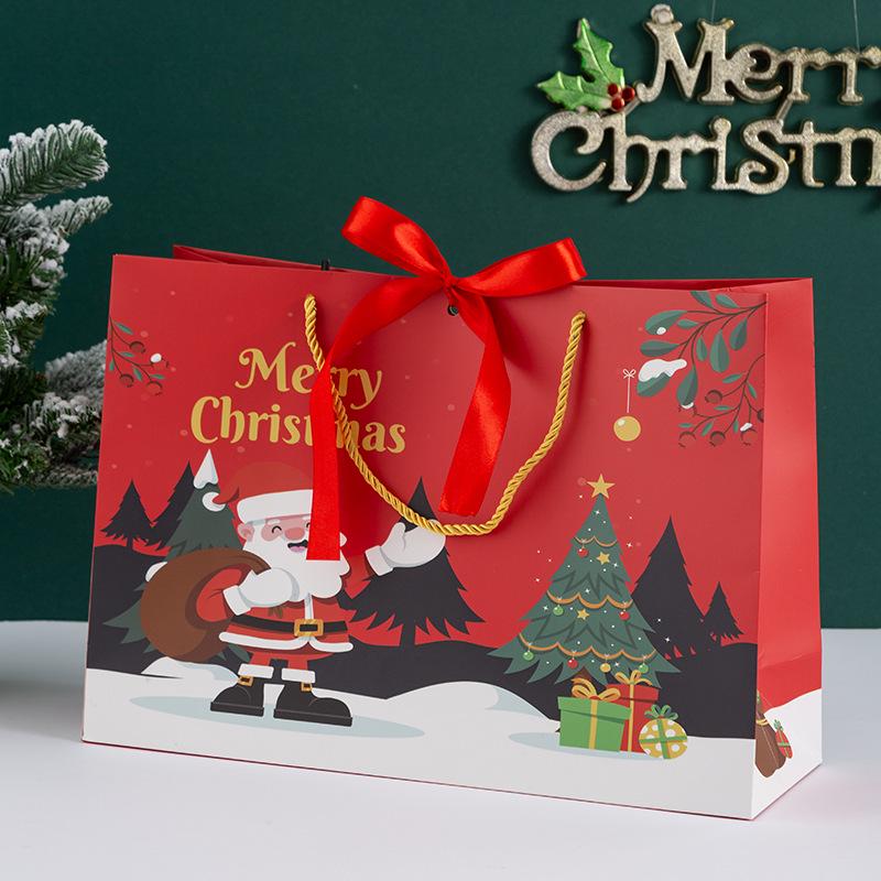 Christmas Eve Tote: Festive Gift, Candy, and Apple Bag Small 18x10x16cm