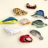 Haarklemmen Serie Oceaan: Zeilvis, Octopus, Schildpad, Walvis en Haai Acetaat Clips voor Stijlvol Haar.