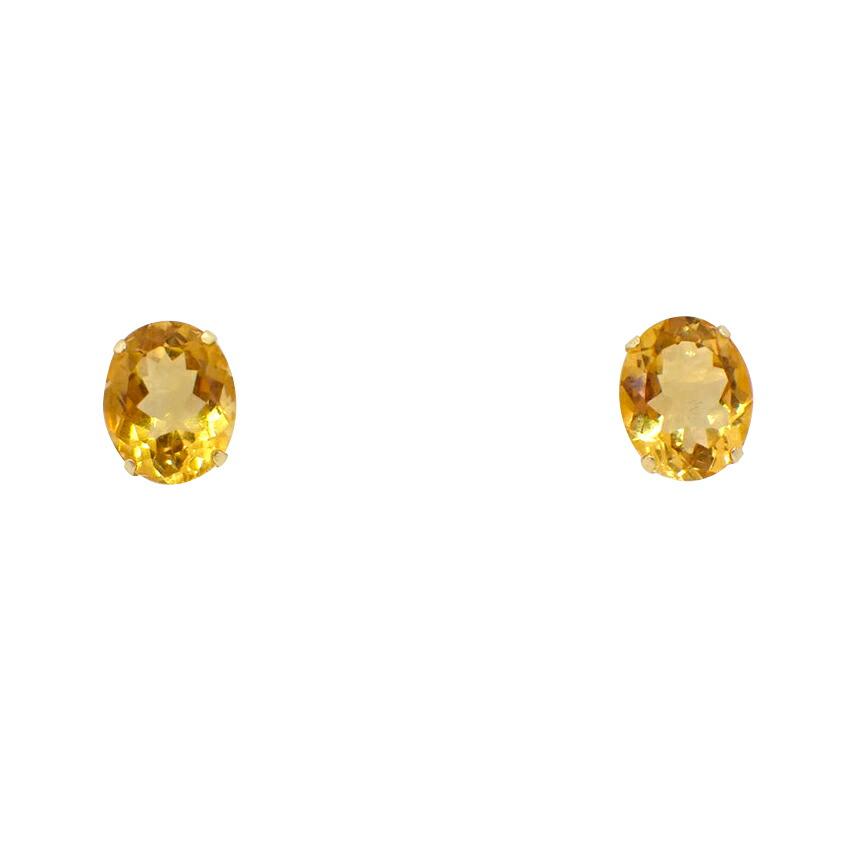 [New] K18YG Citrine Earrings [i3-2]