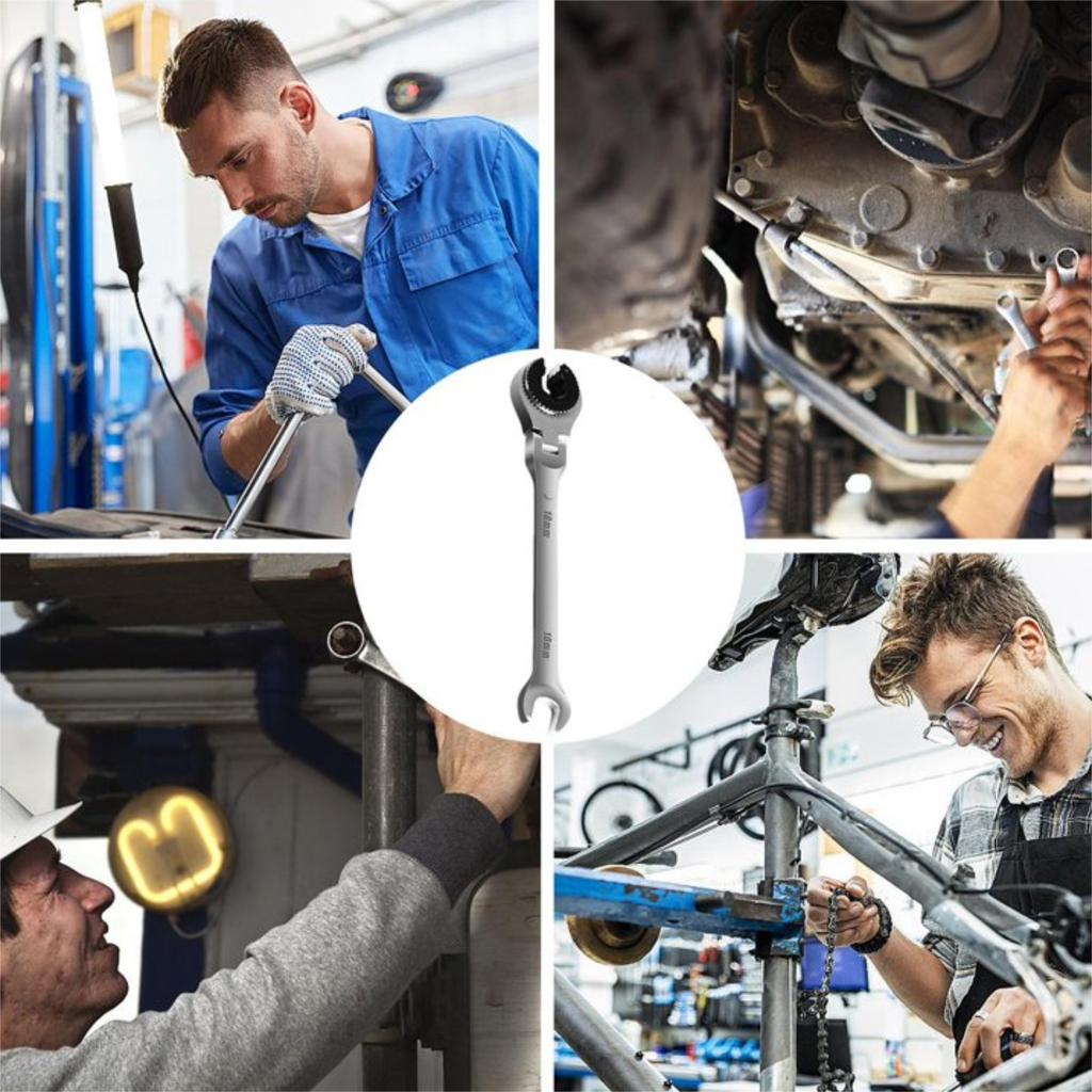 Ratcheting , Ratcheting Open , Double Open End Ratcheting Bayonet Quick Ratchet  For Tube Hose Oil Pipe Repairment