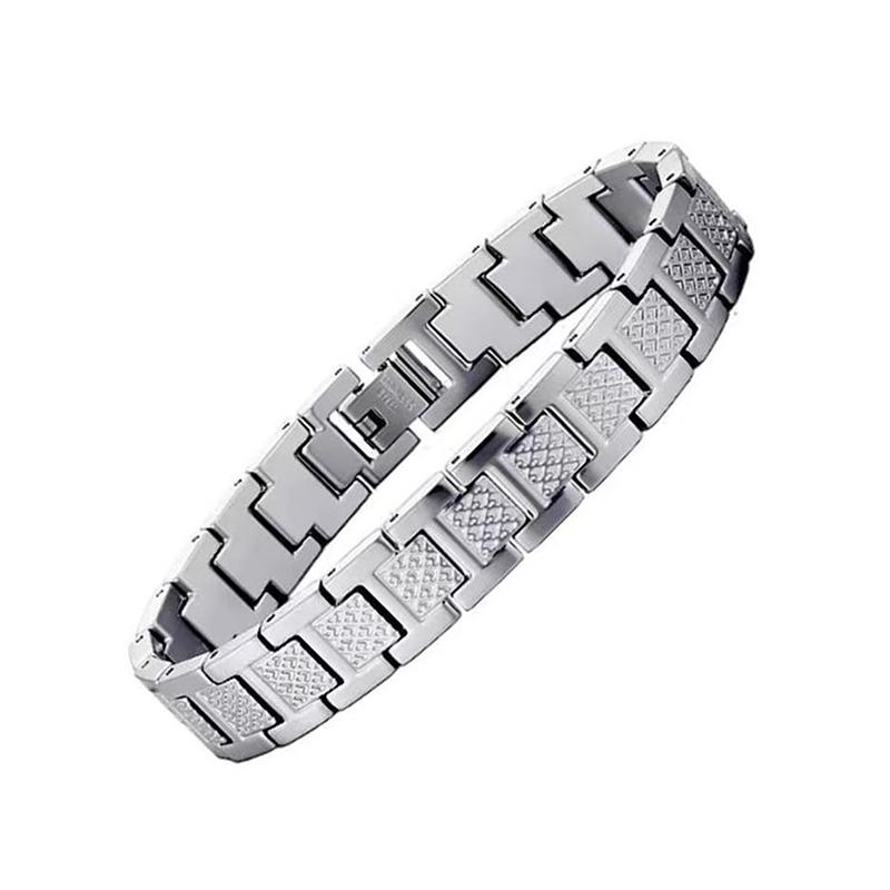 

Stainless Steel Crocodile Pattern Bracelet Fashionable Unisex Diamond Shape Business Gift A1