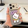 Cute West Highland Dog Cartoon Matte Phone Case, Kawaii Aesthetic Shockproof Soft Protective Cover for iPhone