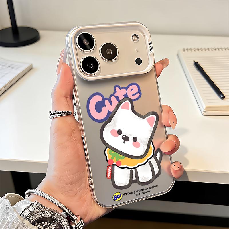 

Cute West Highland Dog Cartoon Matte Phone Case, Kawaii Aesthetic Shockproof Soft Protective Cover for iPhone XIAOMI 17 Ultra різнокольоровий