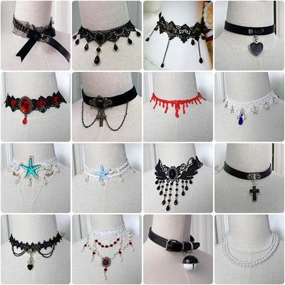 Gothic Palace Retro Lolita Clavicle Necklace - Dark Style Accessories for Women