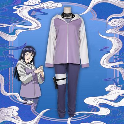 SCIONE Anime Cartoon Shippuuden Hinata Hyuga 2nd Generation Full Combo Set Cosplay Kostým Sportovní oblečení