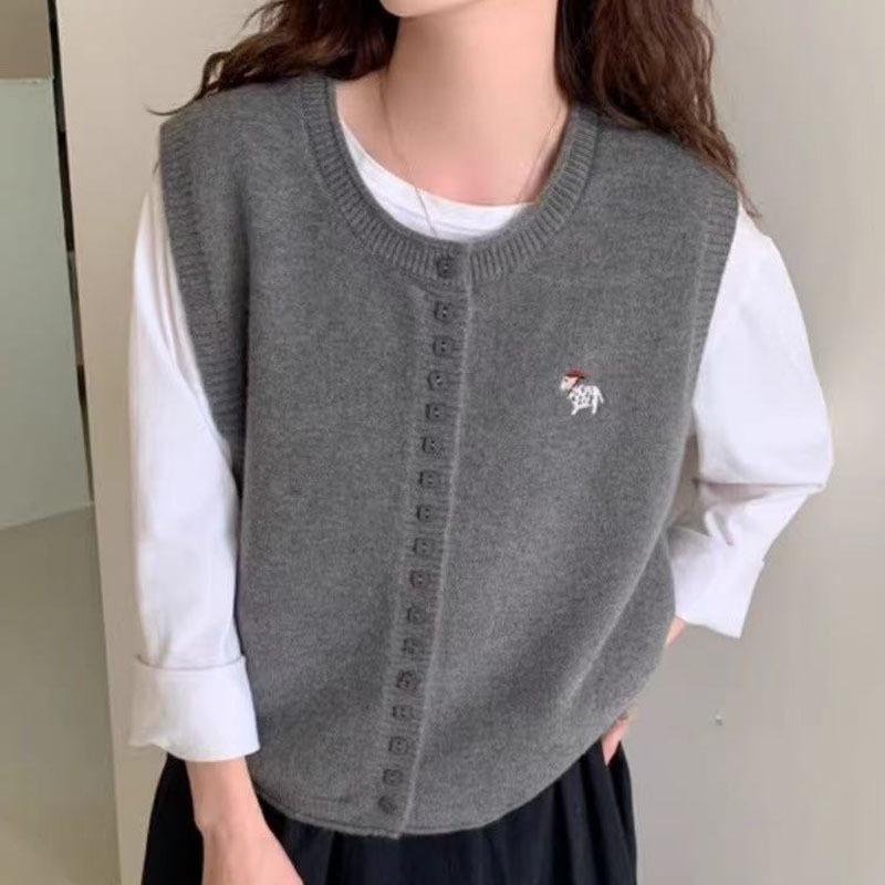 2026 Versatile Wool Round Neck Vest: Spring & Autumn Fashion Niche Style