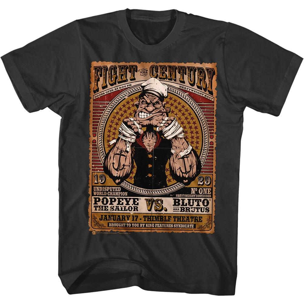 Popeye Versus Bluto Fight of the Century Men s T Shirt Brutus Sailorman Cartoon 4XL