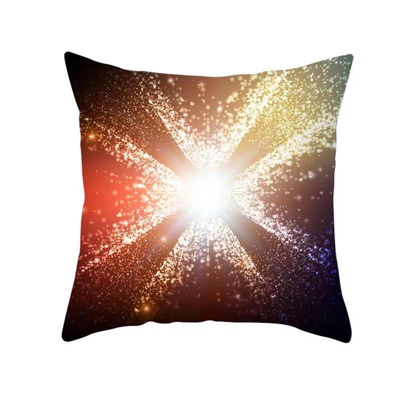 Home Decoration Geometric Space Printed Pillow Cover Colorful and Bright Sofa Cushion Cover