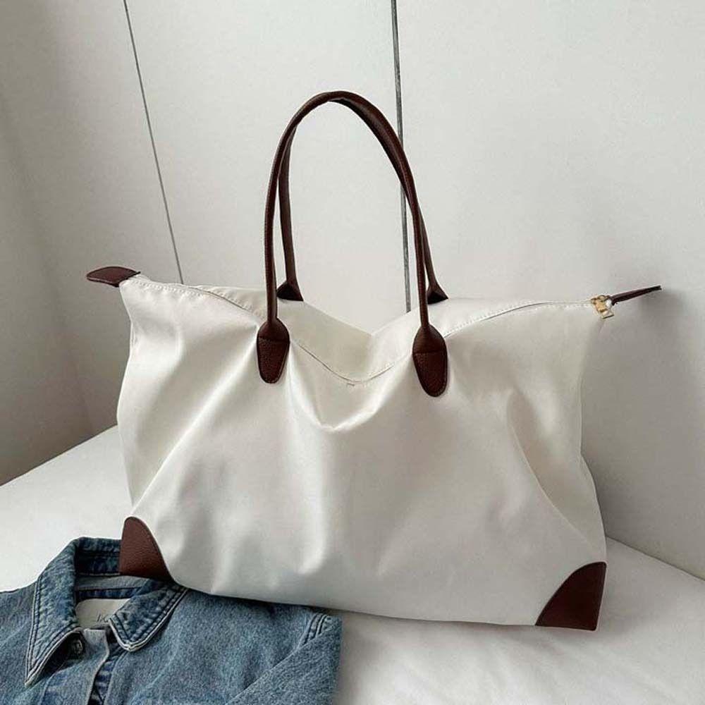 Solid Color Oxford Tote Bag Large Capacity Simple Underarm Bag Nylon Shoulder Bag  Girls/Female