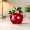 Red / Pink / Green K9 Faceted Clear Crystal Apple Ornament Hand Carved Rose Quartz Apple Home Decor / Shelf Decor