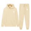 Spring Tide Brand Aml Classic Big Love Printing Men and Women the Same Couple Hooded Sweater Set