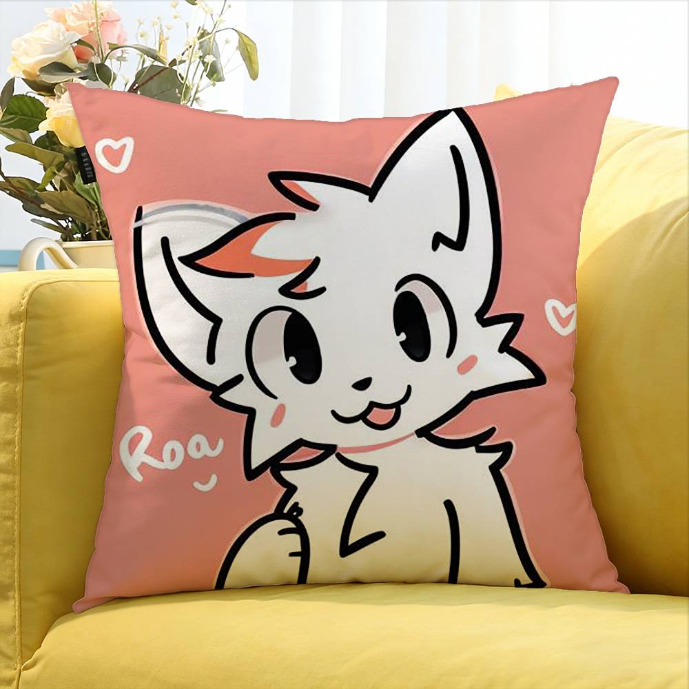 Silly Cat B-Boykisser World Various Sizes Square Pillow Case For Car Home Bedchamber Decor