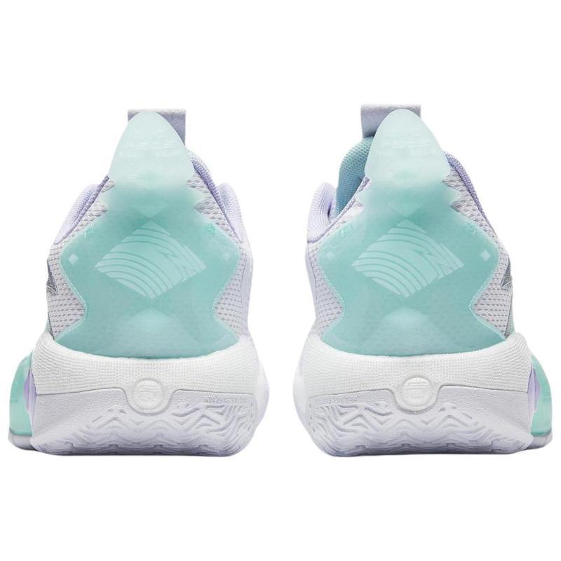 Anta Frenzy 5team Cushioning Anti-Slip Wear-Resistant Breathability Low-Top Basketball Shoes Men's White Purple Green Sneakers 112421606S-6