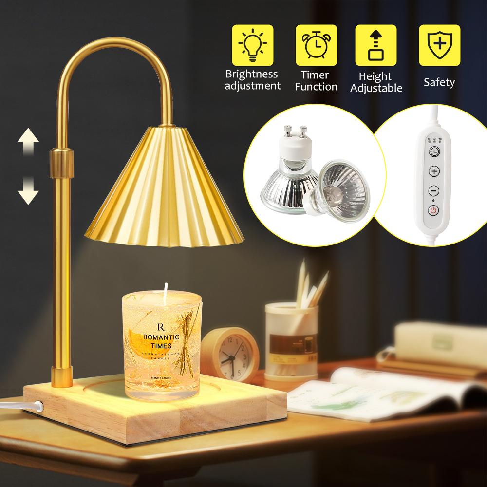 Modern Candle Warmer Table Lamps Metal Wax Burner Dimmable Aromatherapy Table Lamp Desk Lamp for Bedroom Living Room Atmosphere
