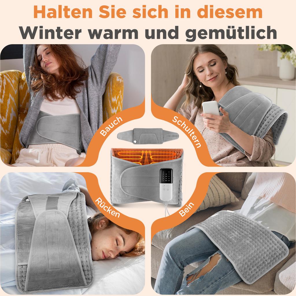 Electric Back Heating Support Belt Heated Waist Brace 10 Level Adjustable Temperature Thermal Lumbar Pad Warming Abdomen Hand