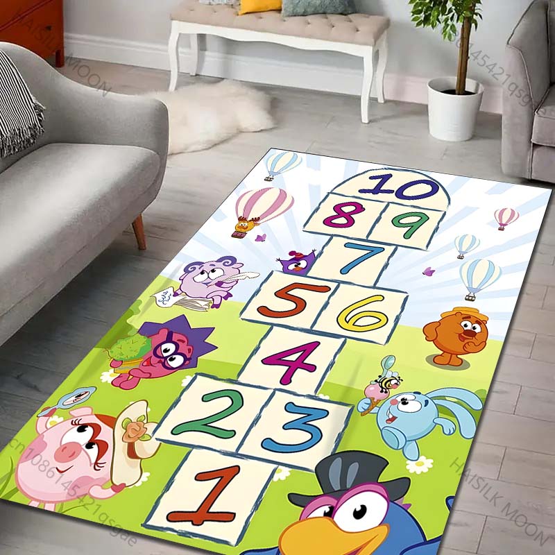 Cartoon Hopscotch Printed Carpet for Living Room Bedroom Bathroom Mat Creative Doormat Sofa Home Decor Children's Activity Area