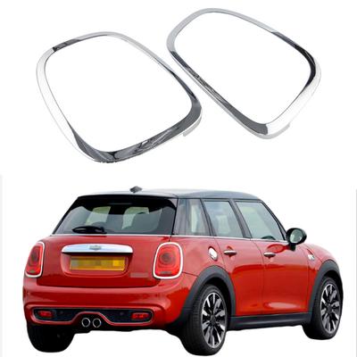 1 Pair Chrome Tail Light Trim Ring Cover Decor Lamp Frame Styling For BMW Mini Cooper F55 F56 F57 2014- Car Accessories