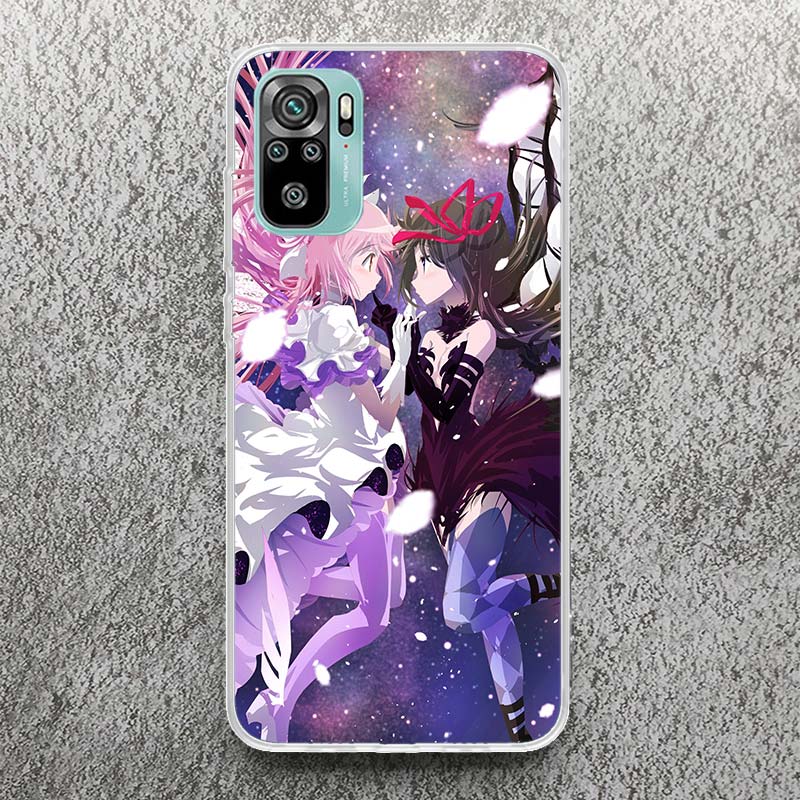 Madoka Magica Anime Print Soft Case for Xiaomi Redmi 14C 13C 12C 13 12 Phone Shell 10C 10A 10 9A 9C 9T 9 8A 8 7A 7 6A 6 Pro
