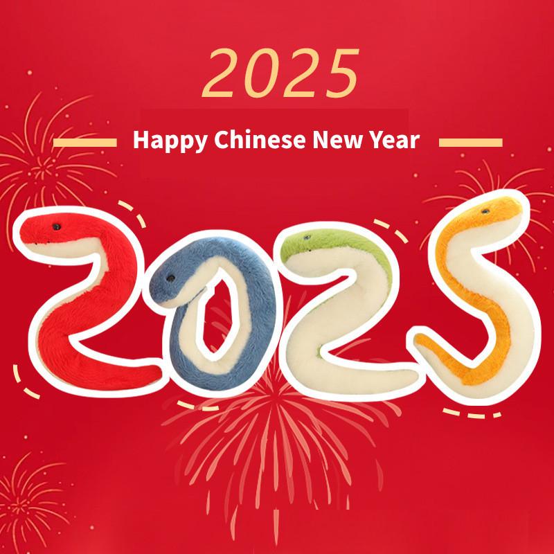 Snake 2025 Chinese Doll Year The Snake Zodiac Mascot Plush Toy New Gift Year