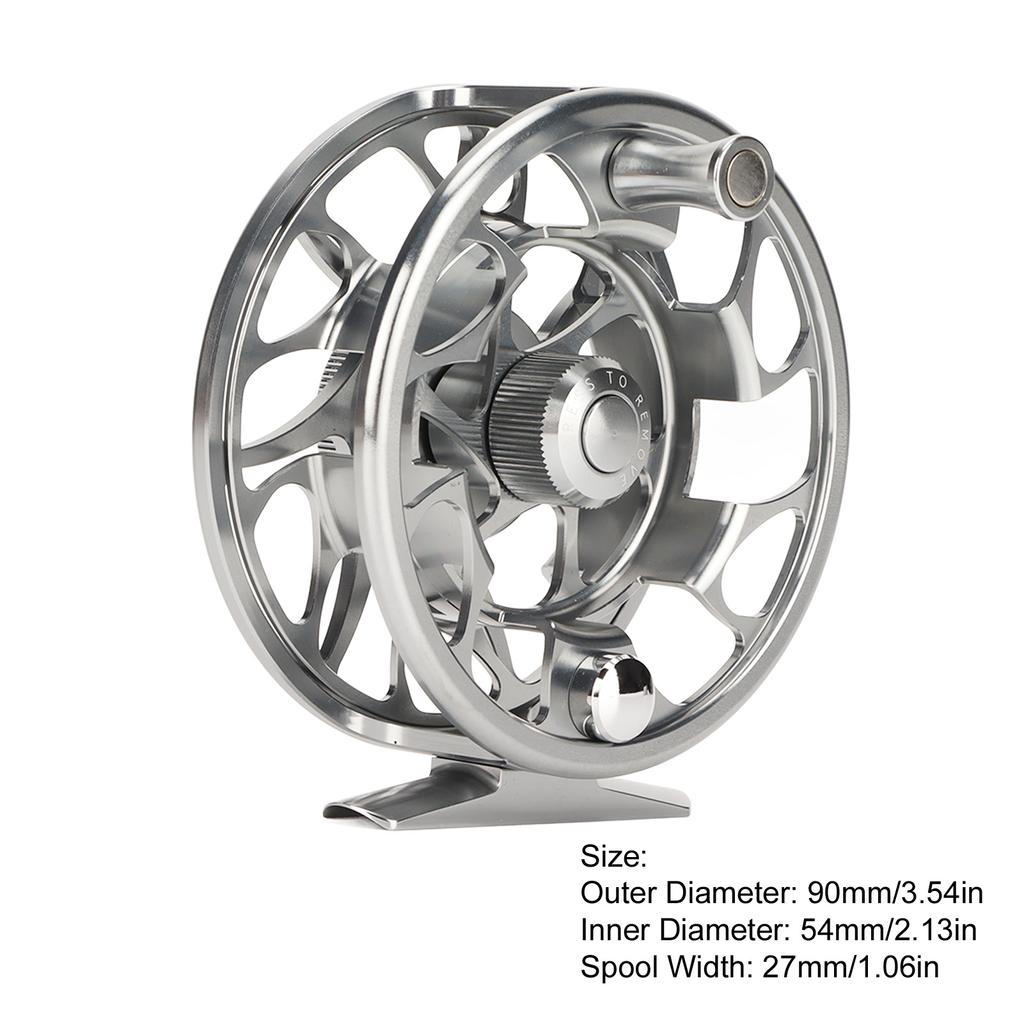 5/7 All Metal Fishing Reel Aluminum Alloy CNC Machined Fly Fishing Reel 1:1 Speed Ratio for Freshwater Saltwater
