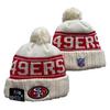 49er Team 2025 Autumn/Winter Wool Pom-Pom Knit Hat - Warm Embroidered Couple Style