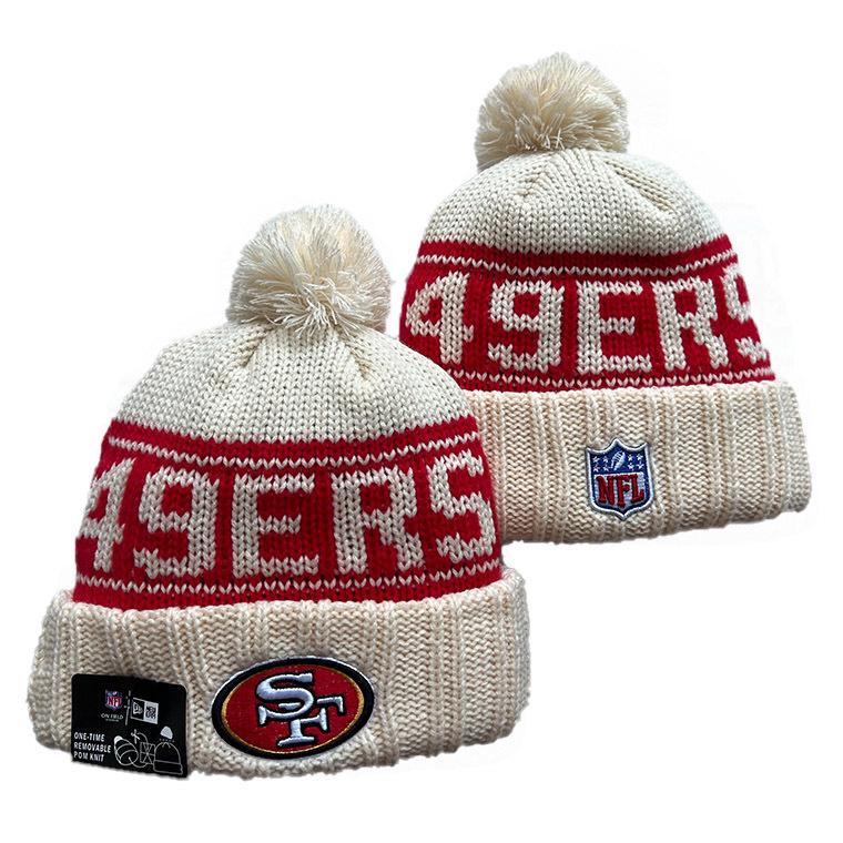 49er Team 2025 Autumn/Winter Wool Pom-Pom Knit Hat - Warm Embroidered Couple Style