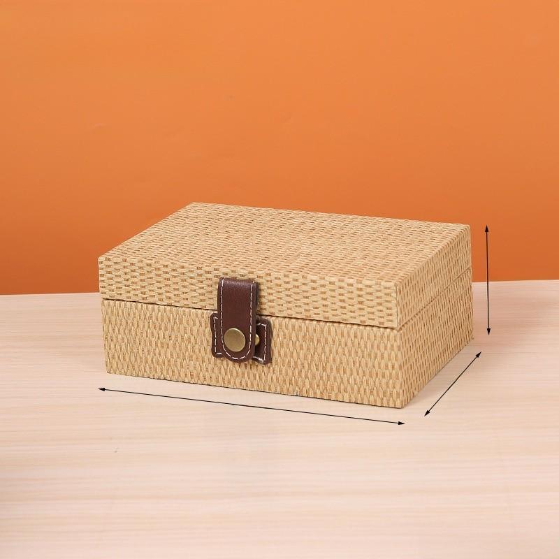 

Деревянный настольный органайзер с крышкой для хранения аксессуаров для дома и офиса, подарок Light Brown