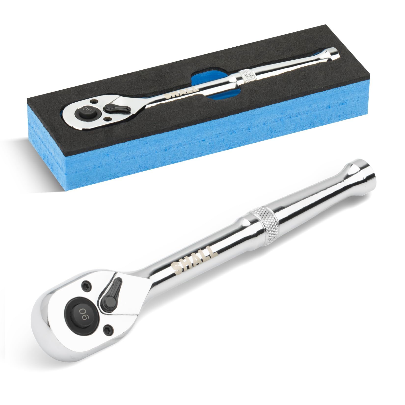 

SHALL Трещотка Трещотка Привод Головки 90 Зубцов Рукоятка, Гаечный ключ, Гаечный ключ, 6.35мм (1/4 )