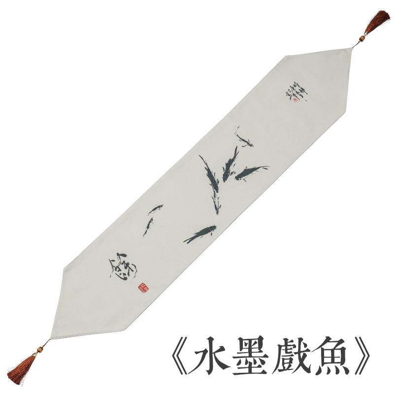 Tea Table Flag Tea Table Cloth New Chinese Tea Table Tea Table Cloth Art Long Table Towel Chinese Style Zen Table Flag