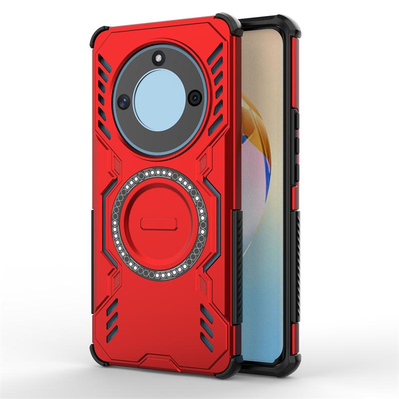 

Чехол для Honor X9b Чехол для Honor X9b Противоударный Броня ПК Магнитная Адсорбция Беспроводная Зарядка Задняя Крышка для Honor X9b Чехол 6,78 дюйма Honor X9b красный